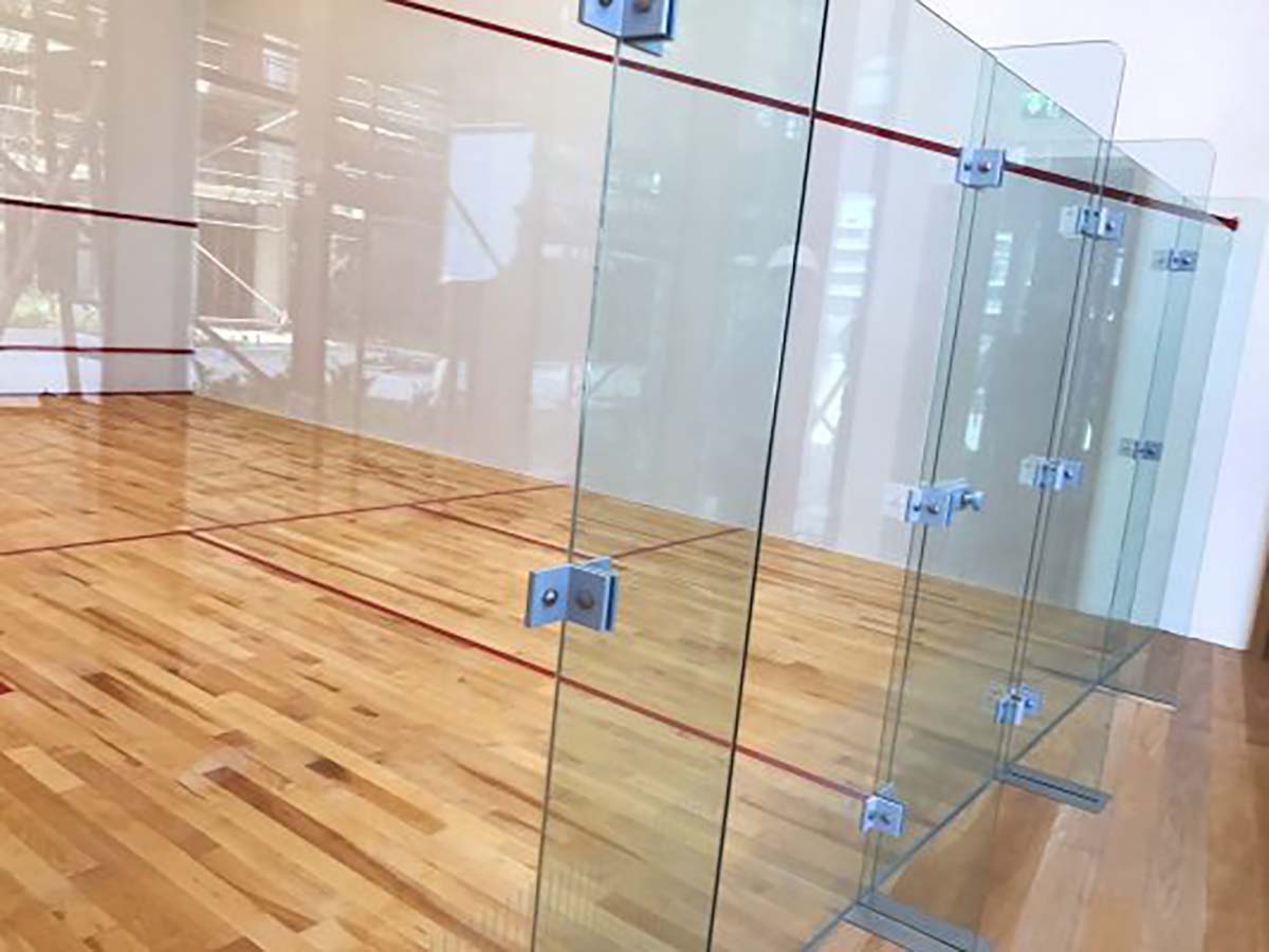 Squash Flooring and Glass Door